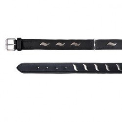 Active collier avec design stylise M: 34-40 cm/22 mm, noir