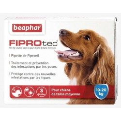 FIPROTEC CHIEN 10-20 Kg SPOT ON 3 PIPETTES