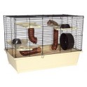 Cage avec equipement de base pour hamsters 62 x 46 x 36 cm, creme/brun